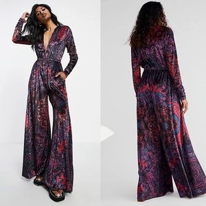 Free People Giselle Velvet Jumpsuit ex